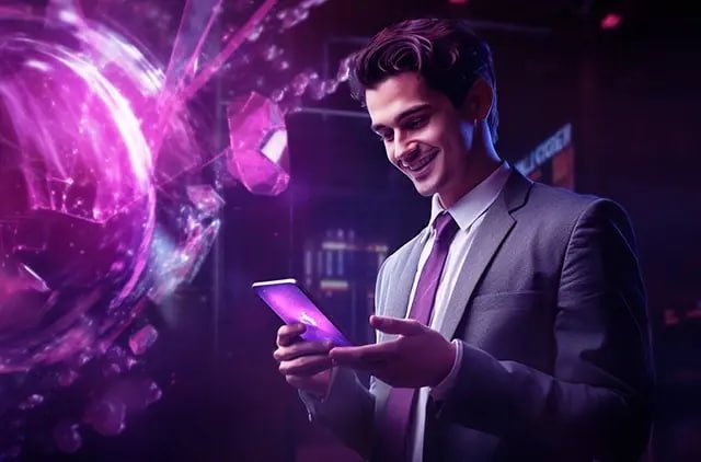 casino meter mobile app interface showing sportsbook and casino on phone